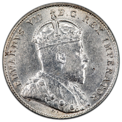 Canada 1902 10 Cents Dime Silver Coin - Almost Uncirculated