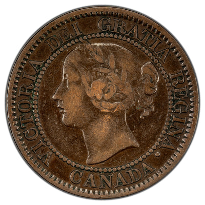 SOLD Canada 1858 One Large Cent Coin - Fine