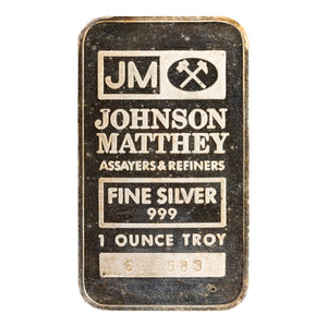 SOLD Johnson Matthey JM Sooter Studios 1oz .999 Fine Silver Bar - 1st Style