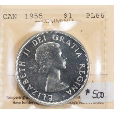 SOLD Canada 1955 Arnprior $1 Silver Dollar Coin - ICCS Proof-Like PL-66