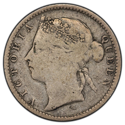 SOLD Straits Settlements 1889 10 Cents Silver Coin