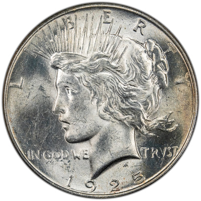 United States 1925 $1 Peace Silver Dollar Coin - BU
