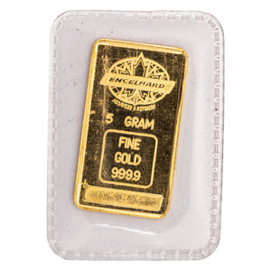SOLD Engelhard 5 Gram .999 Gold Bar Sealed - Scarce Issue!