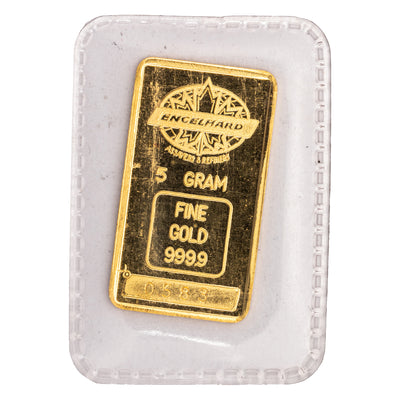 SOLD Engelhard 5 Gram .999 Gold Bar Sealed - Scarce Issue!