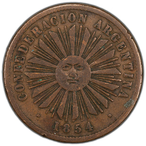 SOLD Argentina 1854 4 Centavos Coin