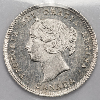 SOLD Canada 1899 5 Cents Silver Coin - ICCS MS-63 Cameo