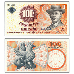SOLD Denmark 2002 100 Kroner Note P #61a - Uncirculated