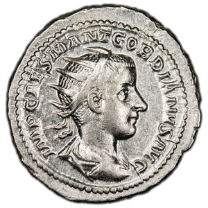 SOLD Ancient Rome Imperial AD 240 Gordian III AR Antoninianus RIC 36 - Cleaned