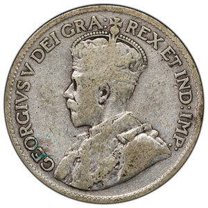 SOLD Canada 1927 25 Cents Quarter Silver Coin - VG