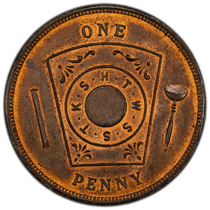 SOLD Canada Edmonton Masonic One Penny Token - Royal Arch Masons North Star Chapter 2