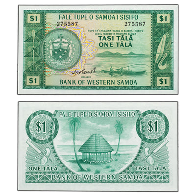 SOLD Western Samoa ND (1967) $1 One Tala Note P #16a - UNC