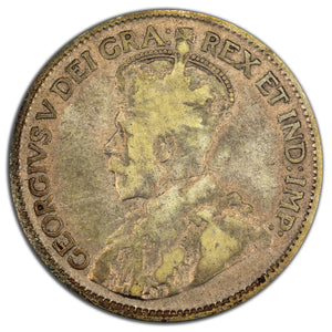 SOLD Canada 1921 25 Cents Quarter Silver Coin - Very Good