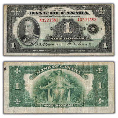 $1 1935 Bank of Canada Note English Text Series A BC-1 - Trimmed