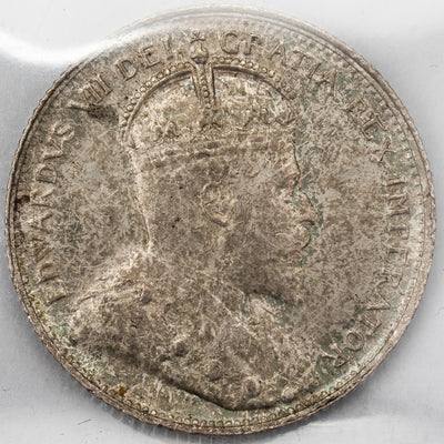 SOLD Canada 1907 25 Cents Quarter Silver Coin - ICCS MS-63