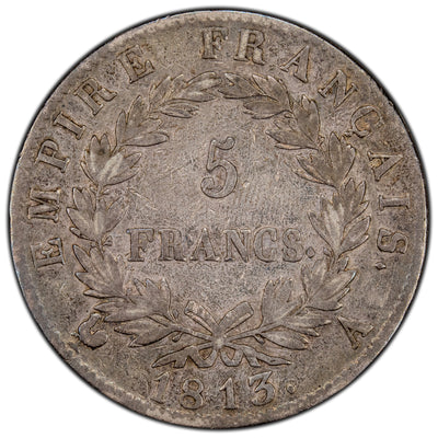 SOLD France 1813-A 5 Francs Silver Coin - Napoleon I