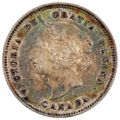 Canada 1881-H 5 Cents Silver Coin - ICCS VF-30