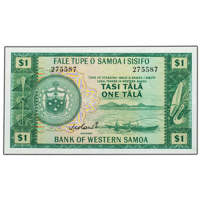 SOLD Western Samoa ND (1967) $1 One Tala Note P #16a - UNC