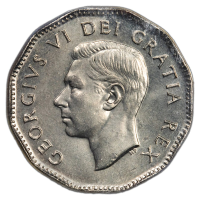 Canada 1948 5 Cents Nickel Coin - ICCS MS-65