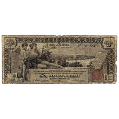 United States 1896 $1 Silver Certificate Note - Circulated