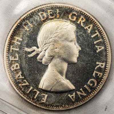 Canada 1959 50 Cents Half Dollar Silver Proof Like Coin - ICCS PL-66 Heavy Cameo