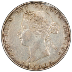 Canada 1871 50 Cents Half Dollar Silver Coin - ICCS VF-20 (cleaned)