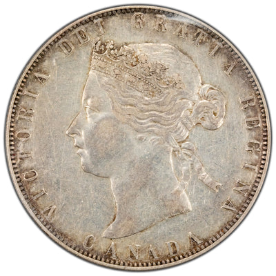 SOLD Canada 1871 50 Cents Half Dollar Silver Coin - ICCS VF-20 (cleaned)