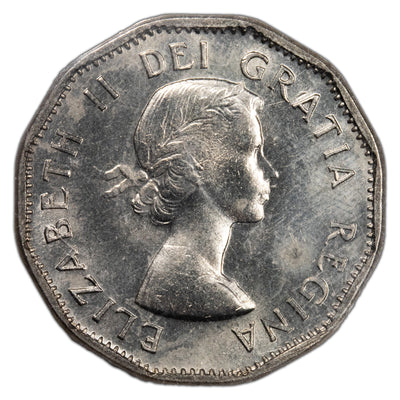 Canada 1957 5 Cents Nickel Coin - ICCS MS-66