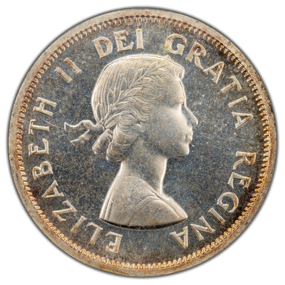 Canada 1954 25 Cents Quarter Proof-Like Silver Coin - ICCS PL-66