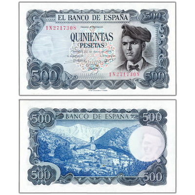SOLD Spain 1971 500 Pesetas Note P #153a - Choice Uncirculated