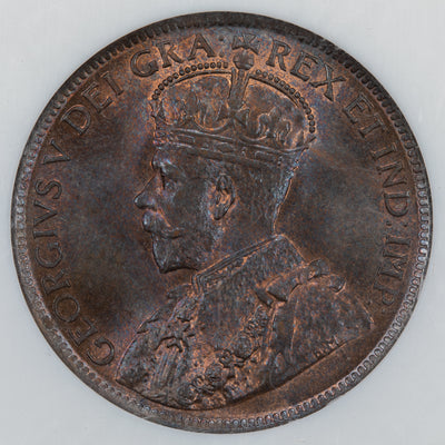 SOLD Canada 1915 1 Large Cent Coin - NGC MS-64 Brown