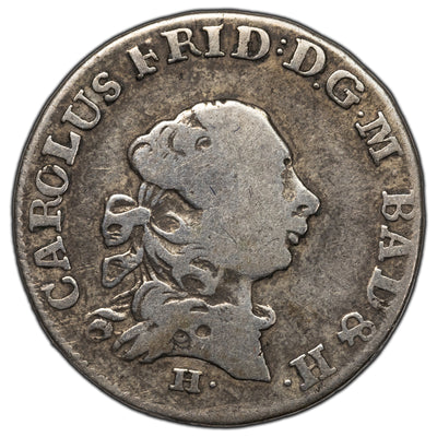 Germany Baden 1769-HW 10 Kreuzer Silver Coin KM #119