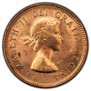 SOLD Canada 1953 NSF 1 Small Cent Coin - Brilliant Uncirculated