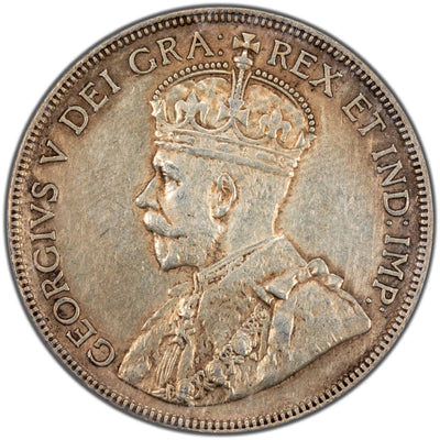 SOLD Canada 1929 50 Cents Half Dollar Silver Coin - ICCS EF-40