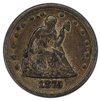 SOLD United States 1875-S 20 Twenty Cents Seated Liberty Silver Coin