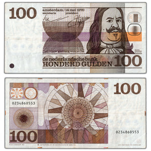 SOLD Netherlands 1970 100 Gulden Note P #93a - Circulated
