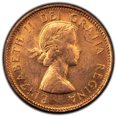 SOLD Canada 1955 SF 1 Small Cent Coin - Brilliant Uncirculated