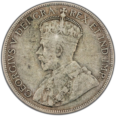 SOLD Canada 1920 Wide 0 50 Cents Half Dollar Silver Coin - ICCS F-12