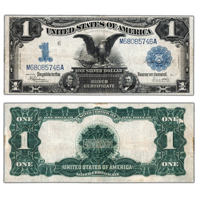 SOLD United States 1899 $1 Silver Certificate Note "Black Eagle" - Residue