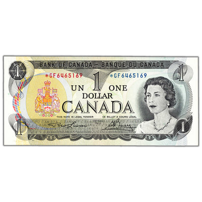 $1 1973 Bank of Canada Note *GF Replacement Note BC-46aA - Choice UNC