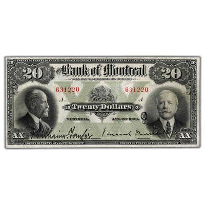 $20 1923 Bank of Montreal Canada Chartered Note #505-56-06 - VF/EF