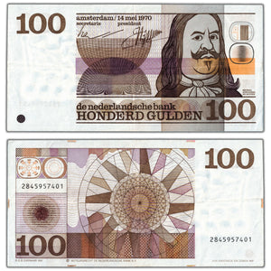 SOLD Netherlands 1970 100 Gulden Note P #93a - Circulated