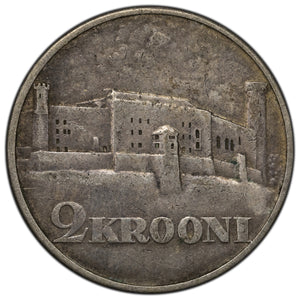 SOLD Estonia 1930 2 Krooni Silver Coin KM #20