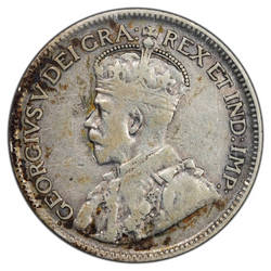 SOLD Canada 1936 Dot/Bar 25 Cents Quarter Silver Coin - ICCS VF-20