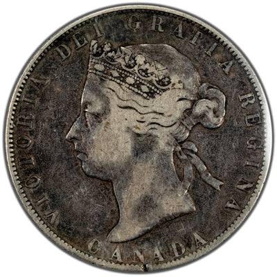 Canada 1899 50 Cents Half Dollar Silver Coin - ICCS F-12