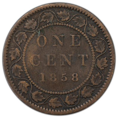 SOLD Canada 1858 1 Large Cent Coin First Year of Issue! - Very Good
