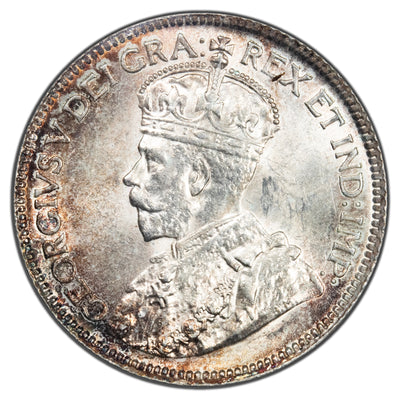 SOLD Canada 1936 Bar 25 Cents Quarter Silver Coin - ICCS MS-63