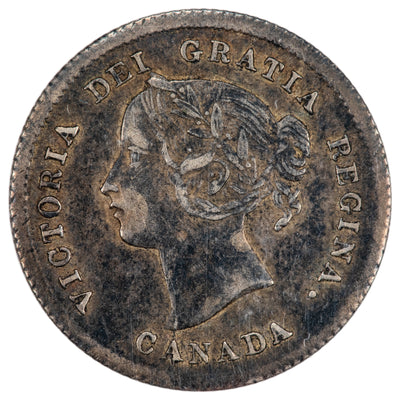 Canada 1872-H 5 Cents Silver Coin - ICCS EF-40