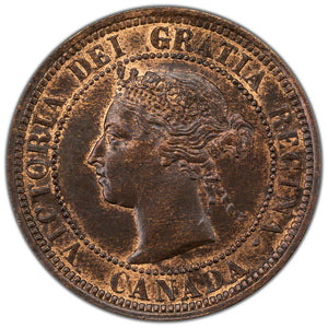 SOLD Canada 1888 Middle 8 Repunched 1 Large Cent Coin - MS-62