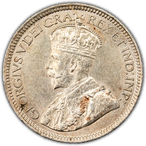 SOLD Canada 1914 10 Cents Dime Silver Coin - Almost Uncirculated (obv. scratch)