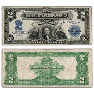 SOLD United States 1899 $2 Silver Certificate Note Fr.256 "Mini Porthole"